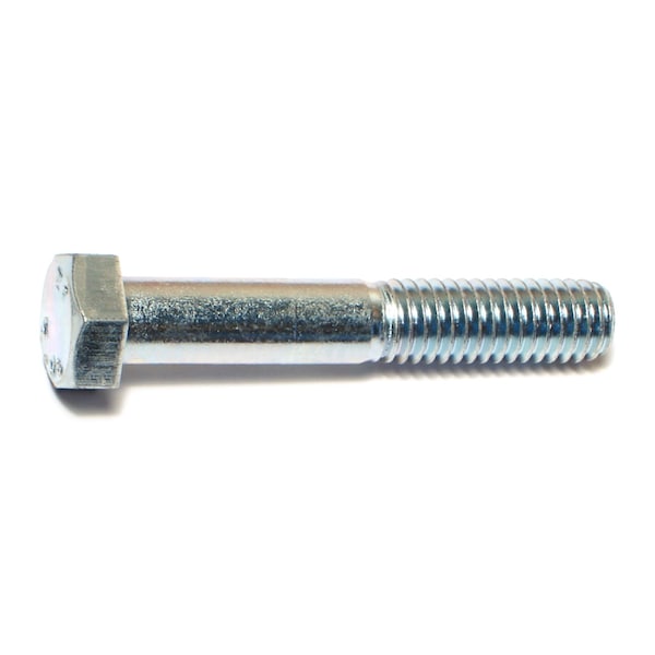 Midwest Fastener Grade 2, 3/8"-16 Hex Head Cap Screw, Zinc Plated Steel, 2-1/4 in L, 50 PK 00058 - main
